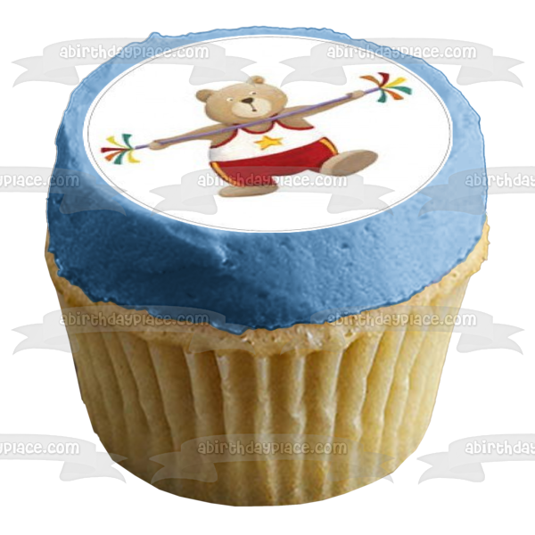 Circus Show Jumping Lion Juggling Elephant Cheerleader Bear Edible Cupcake Topper Images ABPID08303