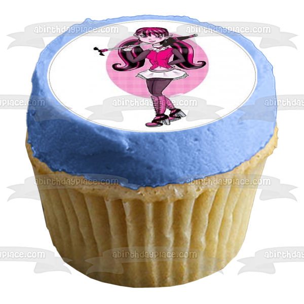 Monster High Lagoona Blue Frankie Stein Draculaura Clawdeen Wolf Imágenes comestibles para cupcakes ABPID08468 