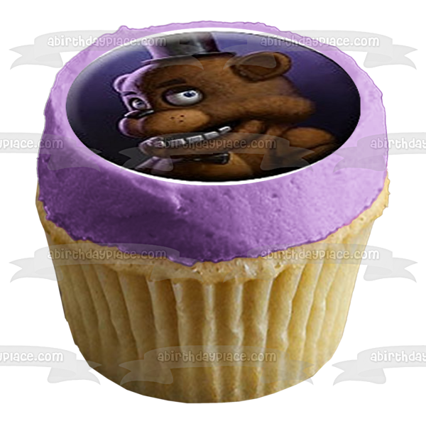 Five Nights at Freddy's Freddy Fazbear Bonnie Foxy Chiko and a Cupcake Edible Cupcake Topper Images ABPID08029