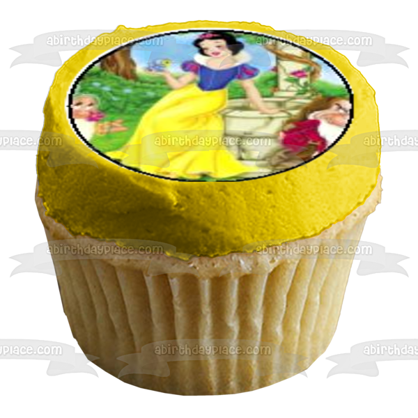 Princesa Ariel Aurora Bella Blancanieves Jazmín y Cenicienta Imágenes comestibles para cupcakes ABPID08048 