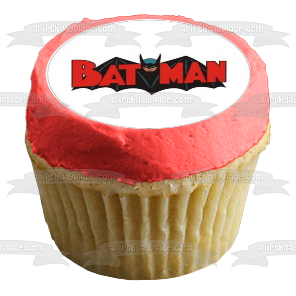 DC Comics Batman and Logo Edible Cupcake Topper Images ABPID08539