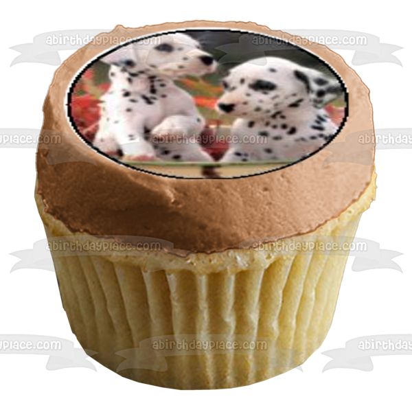 Puppies Golden Retrievers Dalmatians and Beagles Edible Cupcake Topper