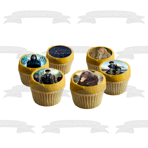 Harry Potter Hermione Granger Ron Weasley Profesor Serverus Snape Draco Malfoy Profesor y Albus Dumbledore Imágenes comestibles para cupcakes ABPID08110 