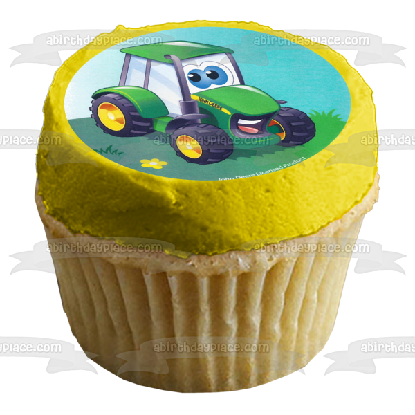 John Deere Logo Tractors Edible Cupcake Topper Images ABPID08136