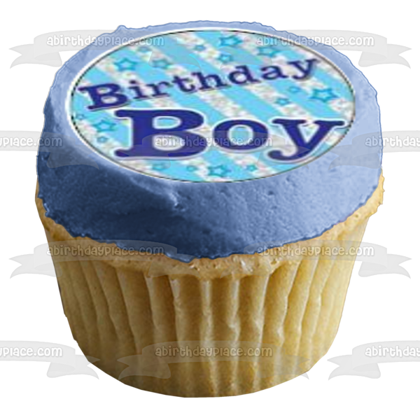 Happy 21st Birthday Boy Stars Edible Cupcake Topper Images ABPID08151