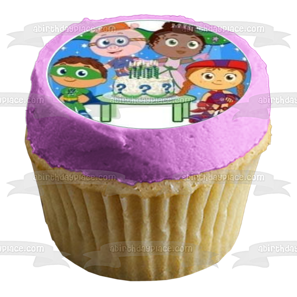 Super Why Book Princess Pea Alpha Pig Little Red Riding Hood and Woofster Edible Cupcake Topper Images ABPID08195