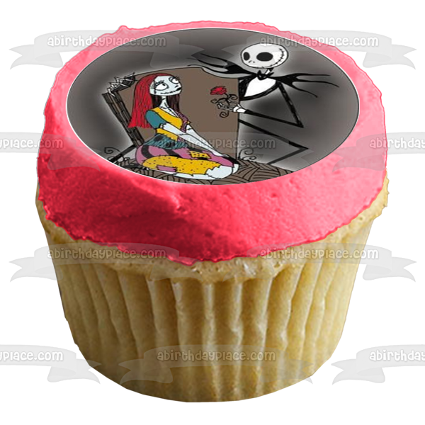 Pesadilla antes de Navidad Jack Skellington Sally Oogie Boogie Imágenes comestibles para cupcakes ABPID12477 