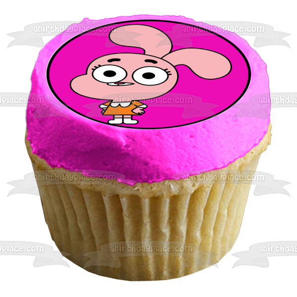 El asombroso mundo de Gumball Feliz cumpleaños Darwin Anais Richard Nicole Imágenes comestibles para cupcakes ABPID21863 