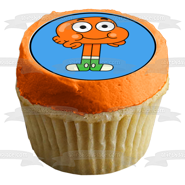 El asombroso mundo de Gumball Feliz cumpleaños Darwin Anais Richard Nicole Imágenes comestibles para cupcakes ABPID21863 