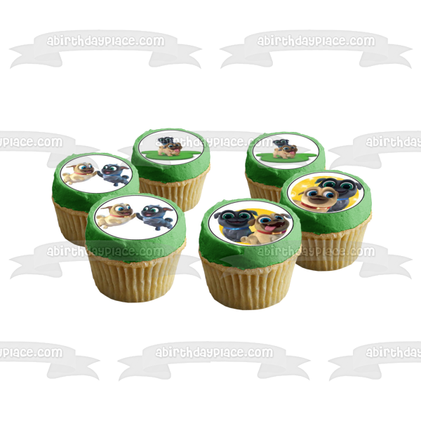 Disney Puppy Dog Pals Logo Bingo Rolly - Adorno comestible para cupcakes, imágenes ABPID22155 