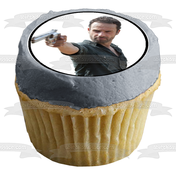 The Walking Dead Rick Daryl Merle Carl Michone Glen Zombies Andrea Edible Cupcake Topper Images ABPID24380