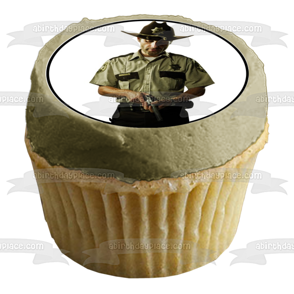 The Walking Dead Rick Daryl Merle Carl Michone Glen Zombies Andrea Edible Cupcake Topper Images ABPID24380