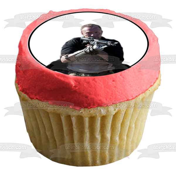 The Walking Dead Rick Daryl Merle Carl Michone Glen Zombies Andrea Edible Cupcake Topper Images ABPID24380