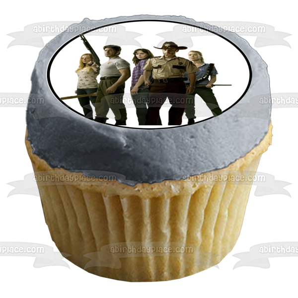 The Walking Dead Rick Daryl Merle Carl Michone Glen Zombies Andrea Edible Cupcake Topper Images ABPID24380