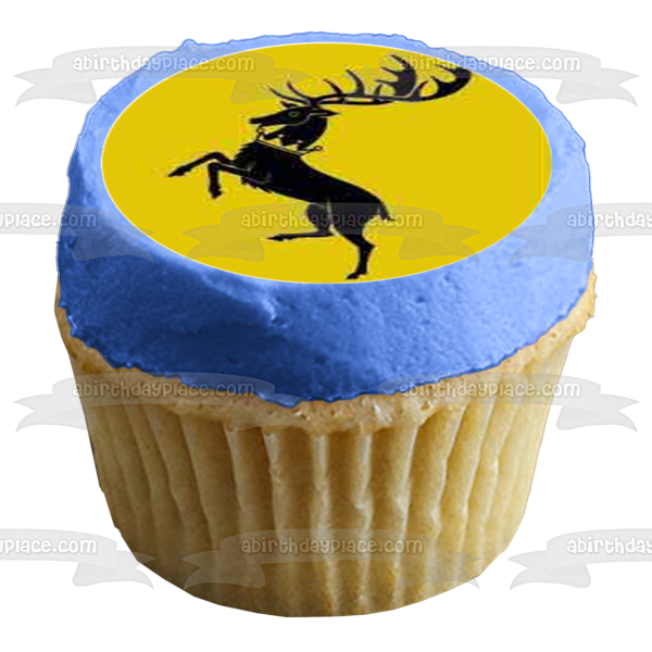 Emblemas de la casa de Juego de Tronos la casa del lobo terrible La casa Stark el león La casa Lannister el dragón Targaryen Imágenes comestibles para cupcakes ABPID14787 