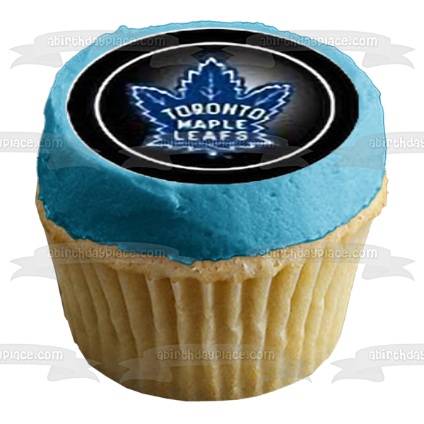 NHL National Hockey League Logos New York Rangers Toronto Maple Leafs New Jersey Devils Edible Cupcake Topper Images ABPID27603