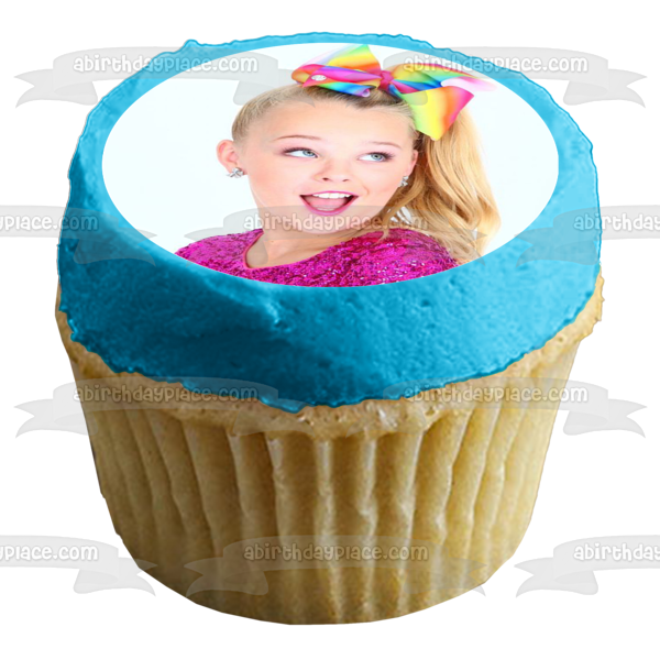 Jojo Siwa Peace Signs Heart Signs Edible Cupcake Topper Images ABPID14794