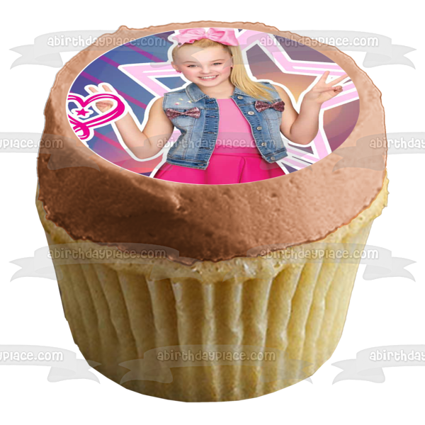 Jojo Siwa Signos de la paz Signos del corazón Imágenes comestibles para cupcakes ABPID14794 