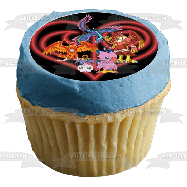 Digimon Agumon Gatomon Palmon Gabumon Imágenes comestibles para cupcakes ABPID14795 