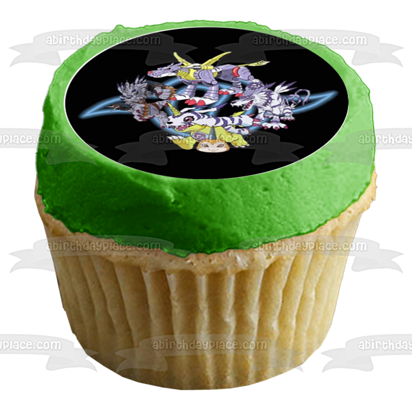 Digimon Agumon Gatomon Palmon Gabumon Imágenes comestibles para cupcakes ABPID14795 