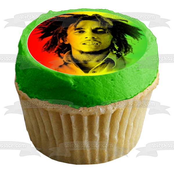 Imágenes variadas de Bob Marley, adornos comestibles para cupcakes, imágenes ABPID49817 