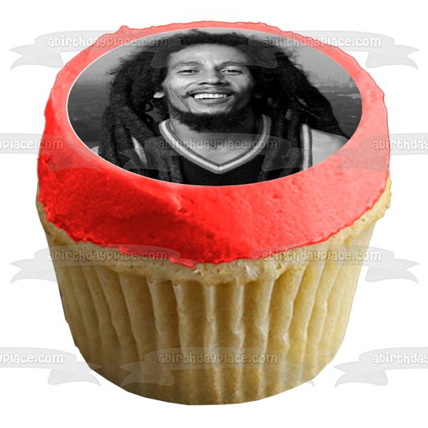 Imágenes variadas de Bob Marley, adornos comestibles para cupcakes, imágenes ABPID49817 