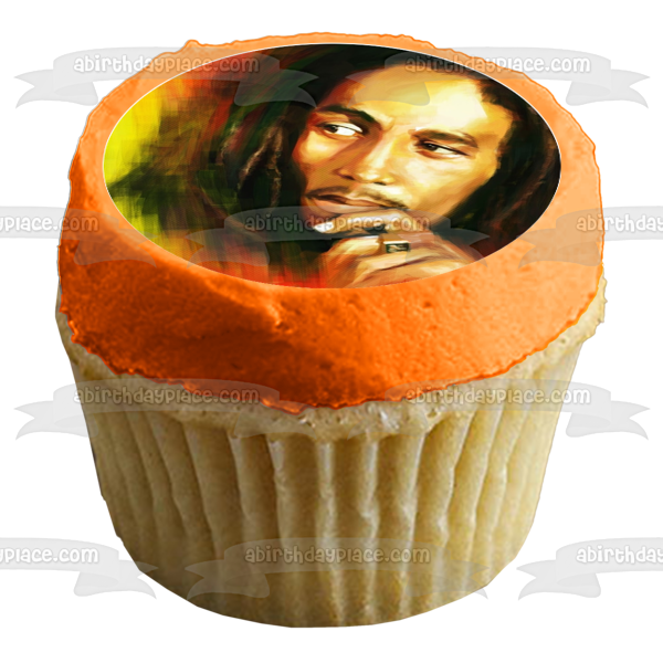 Imágenes variadas de Bob Marley, adornos comestibles para cupcakes, imágenes ABPID49817 