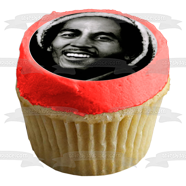 Imágenes variadas de Bob Marley, adornos comestibles para cupcakes, imágenes ABPID49817 