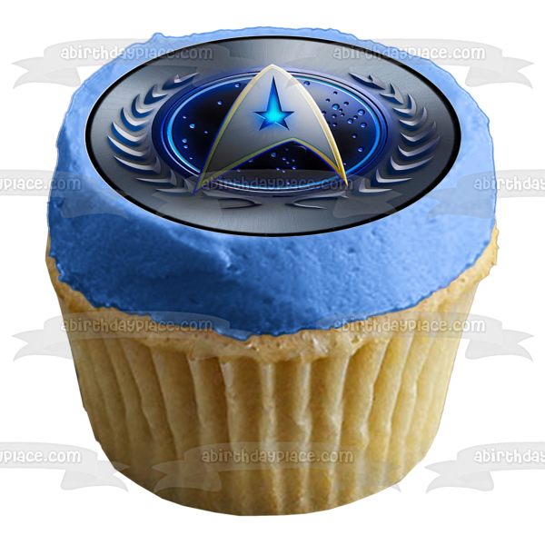 Imágenes comestibles para cupcakes con logotipos azules de Star Trek ABPID14801 