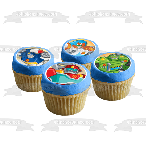 Transformers Rescue Bots Optimus Prime Heatwave Boulder Blades Imágenes comestibles para cupcakes ABPID14808 