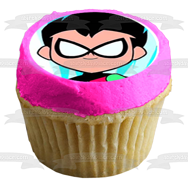 Teen Titans Go Beast Boy Starfire Robin Cyborg Raven Edible Cupcake Topper Images ABPID14813