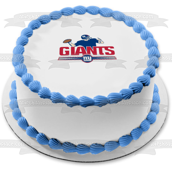 Imagen comestible para tarta con logotipo actual de los New York Giants de la NFL ABPID06312 