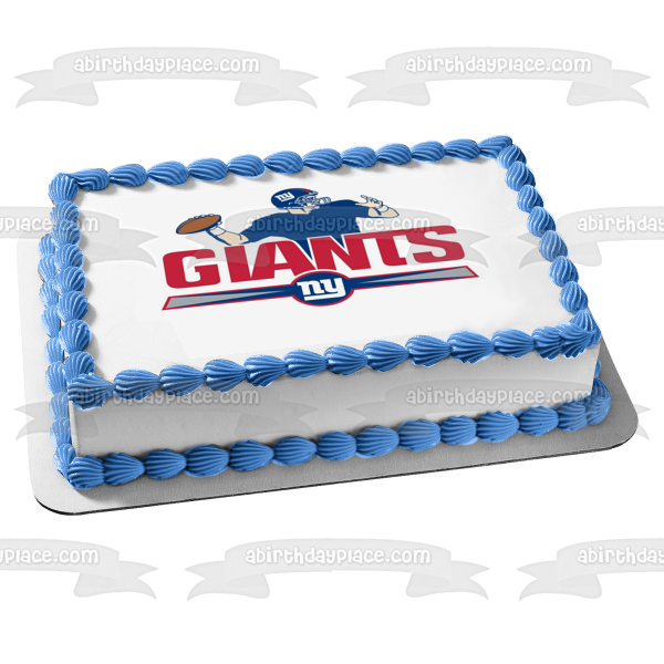 Imagen comestible para tarta con logotipo actual de los New York Giants de la NFL ABPID06312 