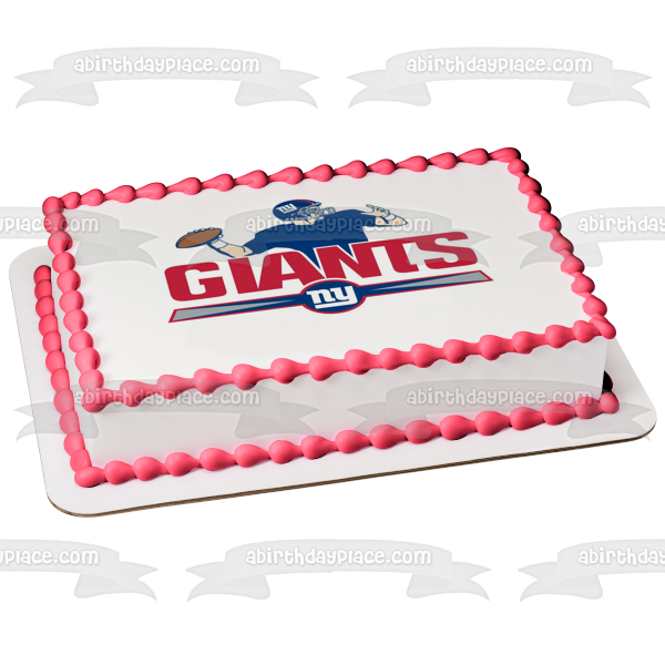 Imagen comestible para tarta con logotipo actual de los New York Giants de la NFL ABPID06312 