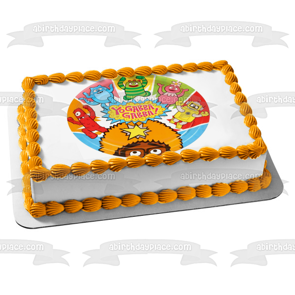 Yo Gabba Gabba Muno Foofa Brobee Toodee y Plex Imagen comestible para decoración de tarta ABPID06313 