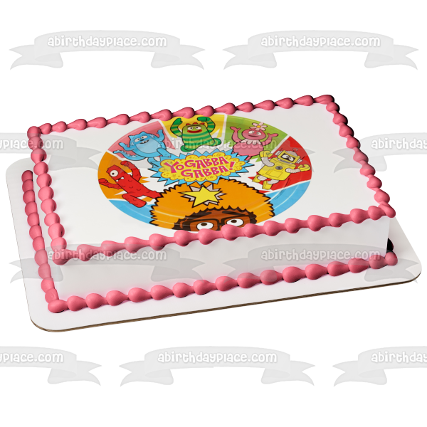 Yo Gabba Gabba Muno Foofa Brobee Toodee y Plex Imagen comestible para decoración de tarta ABPID06313 