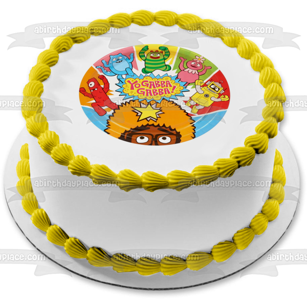 Yo Gabba Gabba Muno Foofa Brobee Toodee y Plex Imagen comestible para decoración de tarta ABPID06313 