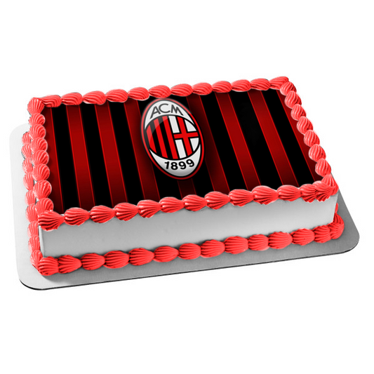 Imagen comestible para decoración de tarta con el logotipo del Ac Milan Football Club ABPID05567 