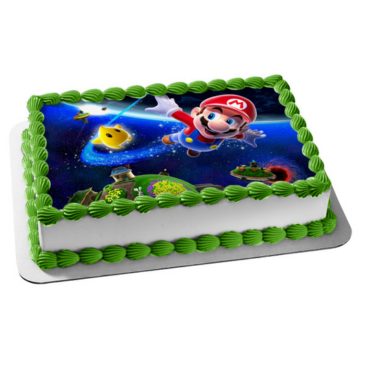 Imagen comestible para tarta de Super Mario Brothers Star Galaxy ABPID06193 