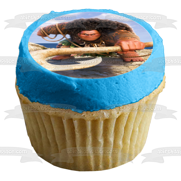 Disney Moana Te Fiti Tamatoa Maui Hei Hei Pua Imágenes comestibles para cupcakes ABPID14823 