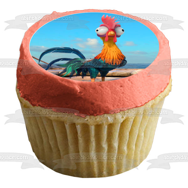 Disney Moana Te Fiti Tamatoa Maui Hei Hei Pua Imágenes comestibles para cupcakes ABPID14823 