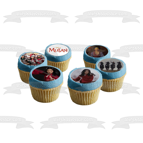 Imágenes comestibles para cupcakes de la película Mulan 