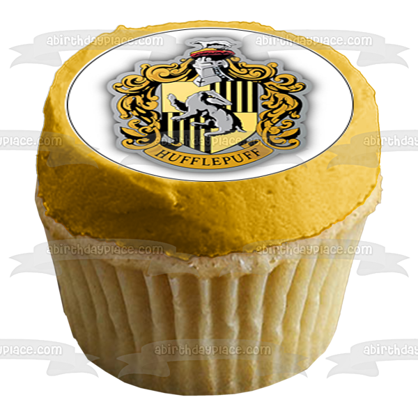 Harry Potter Hogwarts Crest Slytherin Ravenclaw Hufflepuff Gryffindor Edible Cupcake Topper Images ABPID14828