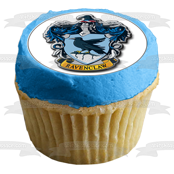 Harry Potter Hogwarts Crest Slytherin Ravenclaw Hufflepuff Gryffindor Edible Cupcake Topper Images ABPID14828