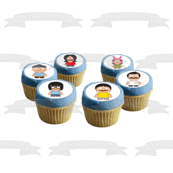 Bobs Burgers Tina Louise Gene Belcher Linda Edible Cupcake Topper Images ABPID14831