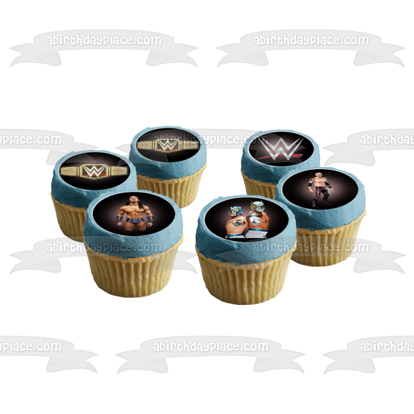 WWE Superstars Wrestling Edible Cupcake Topper Images ABPID50500