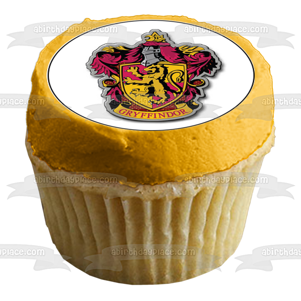 Harry Potter Hogwarts Crests Slytherin Gryffindor Hufflepuff Ravenclaw Imágenes comestibles para cupcakes ABPID14833 