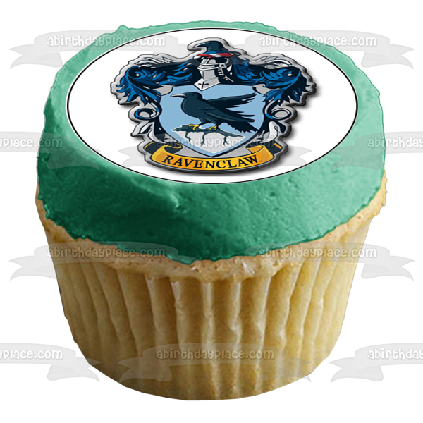 Harry Potter Hogwarts Crests Slytherin Gryffindor Hufflepuff Ravenclaw Imágenes comestibles para cupcakes ABPID14833 