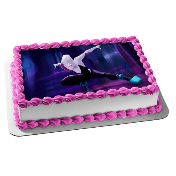 Spider-Man Into the Spider-Verse Gwen Stacy Spider Gwen Hailee Steinfeld Spider-Man Spidergwen Imagen comestible para decoración de tarta ABPID52909 