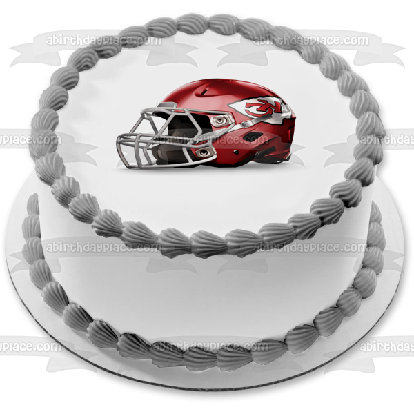 Imagen comestible para decoración de tarta con casco de los Kansas City Chiefs ABPID53613 